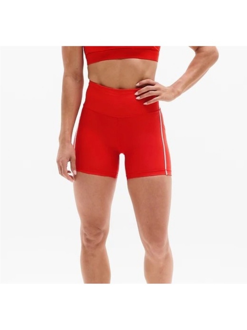 Athleta High-Waist Red Women's Active Shorts
